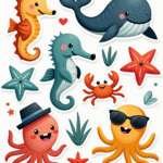 Sea Life  - Sticker Sheet v12